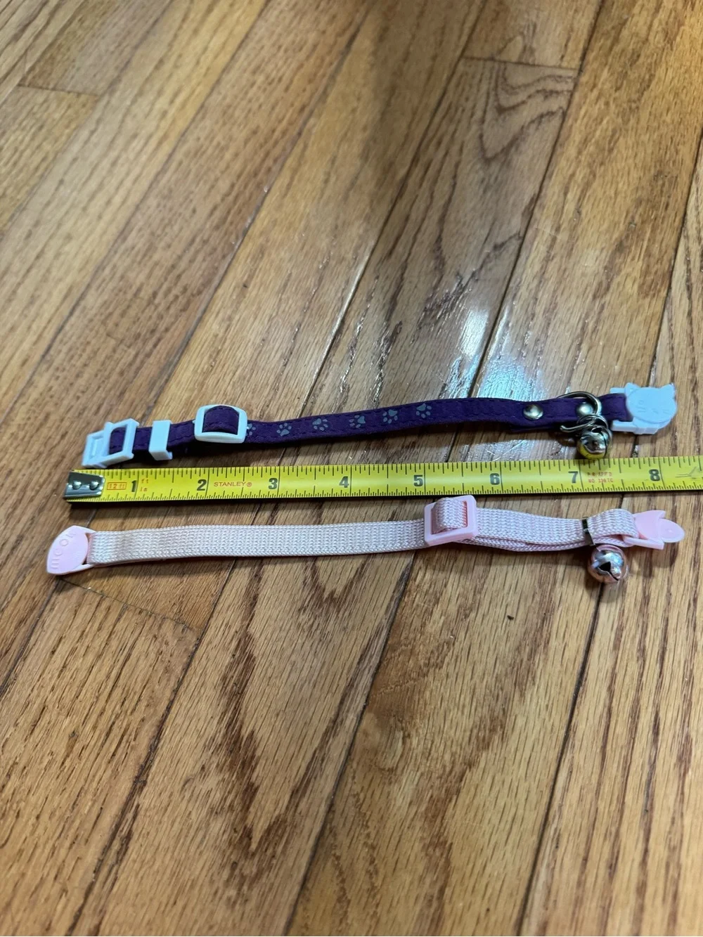 Adjustable Breakfree Cat Bell Collar Lot of 4 - Purple, Pink, Green, Orange